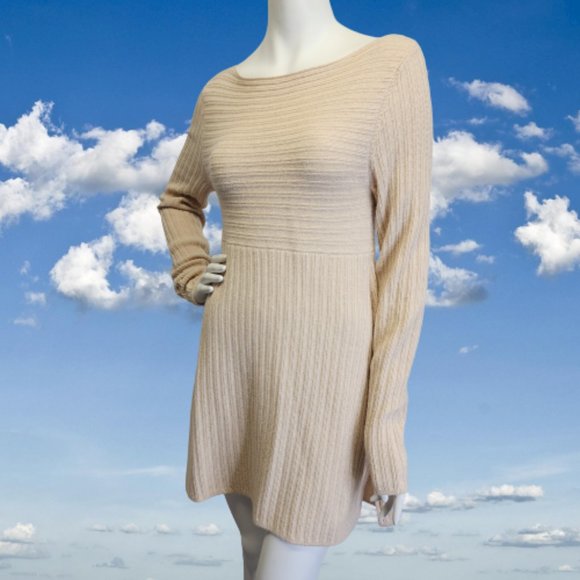 Donna Karan Casual Luxe White Label Runway $895 Wool/Cashmere Sweater Dress Sz M - Picture 11 of 11